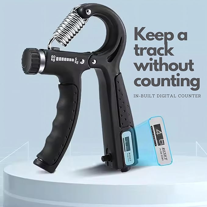 Adjustable Hand Grip Strengthener,Hand Gripper With Counter for Men & Women for Gym Workout Hand Exercise Equipment to Use in Home for Forearm Exercise,Finger Exercise Power Gripper-Up 5 to 60kg